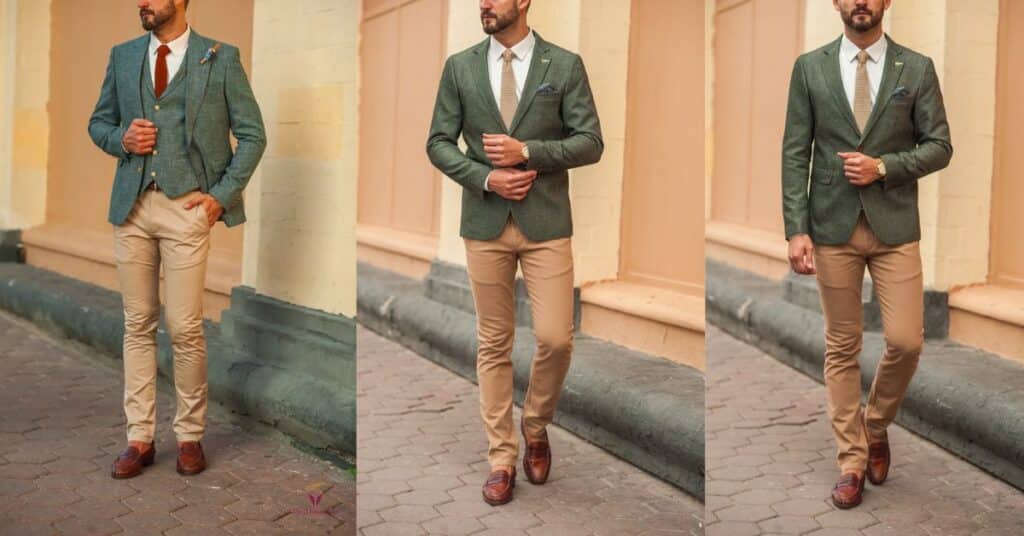 Versatile Layers Brown Pants with Stylish Jackets